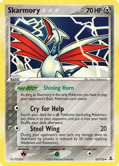 Skarmory Pokémon card, number 55