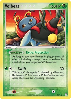 Volbeat Pokémon card, number 56