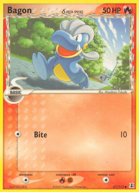 Bagon δ Pokémon card from Delta Species, number 57 (Standard print)