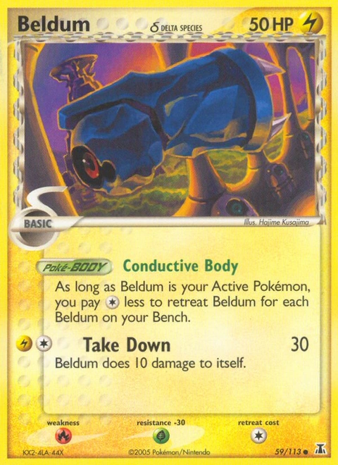 Beldum δ Pokémon card from Delta Species, number 59 (Standard print)