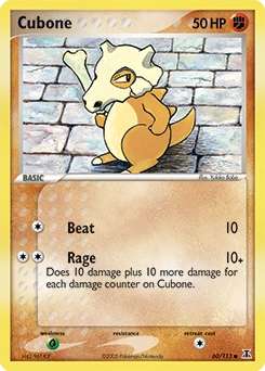 Cubone Pokémon card, number 60