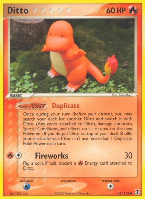 Ditto Pokémon card from Delta Species, number 61 (Standard print)