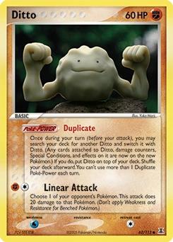 Ditto Pokémon card, number 62