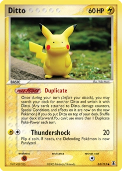Ditto Pokémon card, number 63
