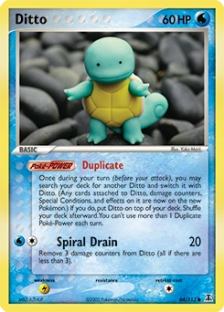 Ditto Pokémon card, number 64