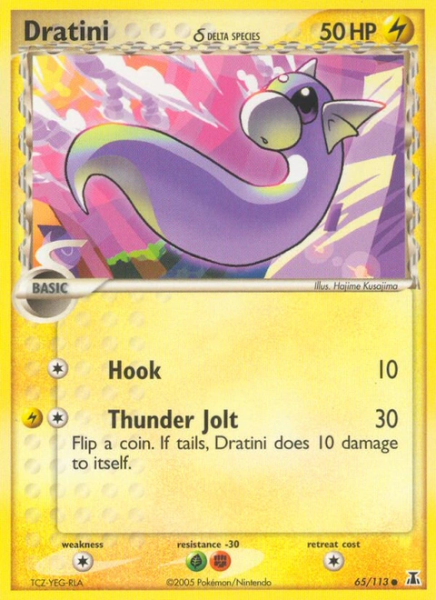 Dratini δ Pokémon card from Delta Species, number 65 (Standard print)