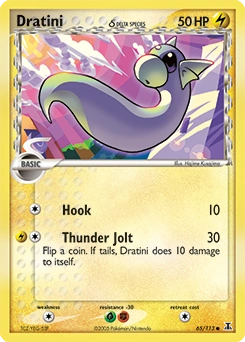 Dratini δ Pokémon card, number 65