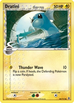 Dratini δ Pokémon card, number 66