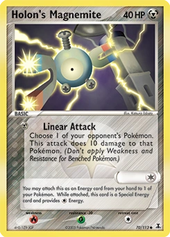 Holon's Magnemite Pokémon card, number 70