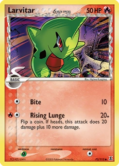 Larvitar δ Pokémon card, number 73