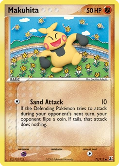 Makuhita Pokémon card, number 75