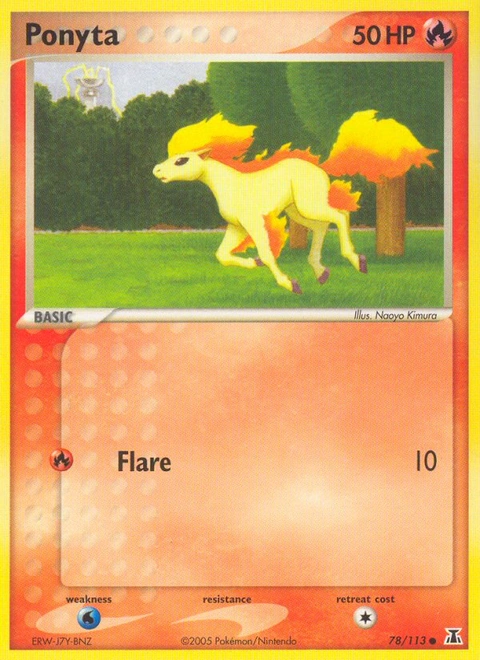 Ponyta Pokémon card from Delta Species, number 78 (Standard print)