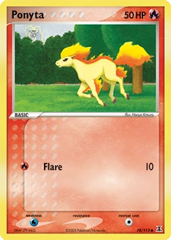Ponyta Pokémon card, number 78