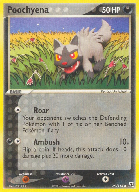 Poochyena Pokémon card from Delta Species, number 79 (Standard print)