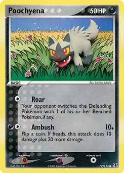 Poochyena Pokémon card, number 79
