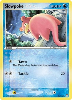 Slowpoke Pokémon card, number 83
