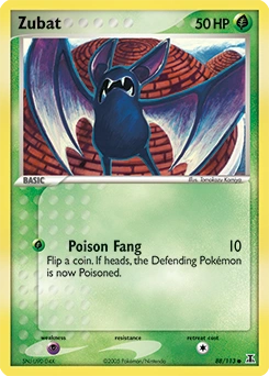 Zubat Pokémon card, number 88