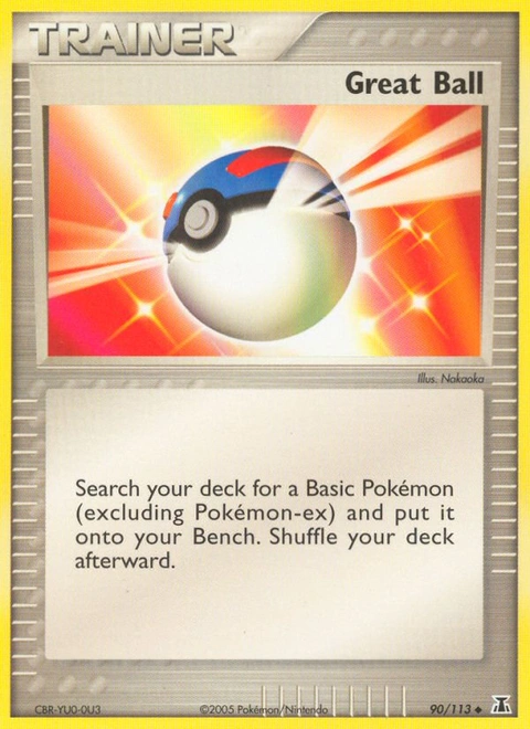 Great Ball Pokémon card from Delta Species, number 90 (Standard print)