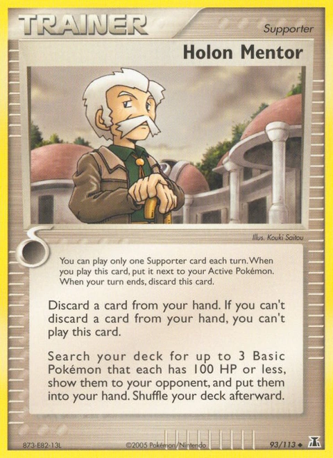 Holon Mentor Pokémon card from Delta Species, number 93 (Standard print)