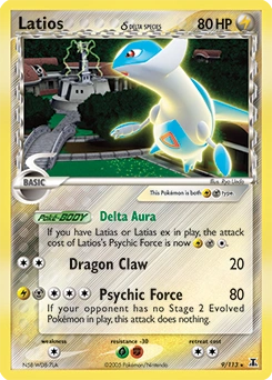 Latios δ Pokémon card, number 9