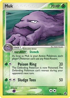 Muk Pokémon card, number 11