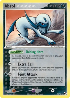Absol Pokémon card, number 15