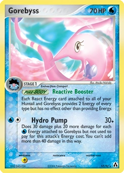 Gorebyss Pokémon card, number 17