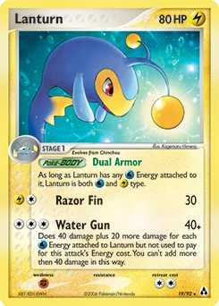 Lanturn Pokémon card, number 19