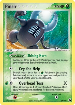 Pinsir Pokémon card, number 24