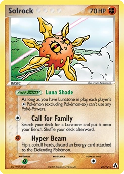 Solrock Pokémon card, number 25