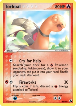 Torkoal Pokémon card, number 27