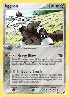 Aggron Pokémon card, number 2