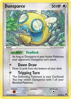 Dunsparce Pokémon card, number 31