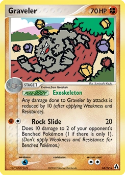 Graveler Pokémon card, number 34