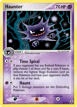 Haunter Pokémon card, number 35