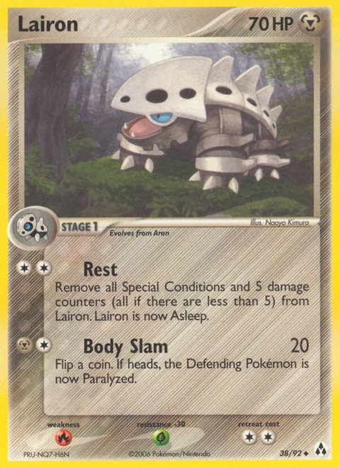 Lairon Pokémon card from Legend Maker, number 38 (Standard print)