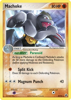 Machoke Pokémon card, number 39