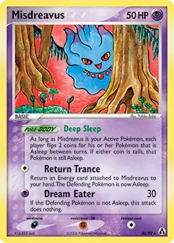 Misdreavus Pokémon card, number 40