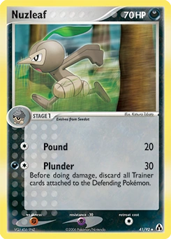 Nuzleaf Pokémon card, number 41