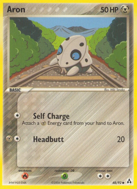 Aron Pokémon card from Legend Maker, number 48 (Standard print)