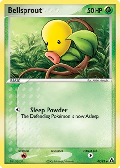 Bellsprout Pokémon card, number 49