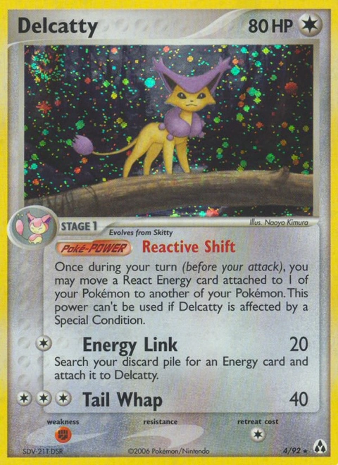 Delcatty Pokémon card from Legend Maker, number 4 (Holo print)