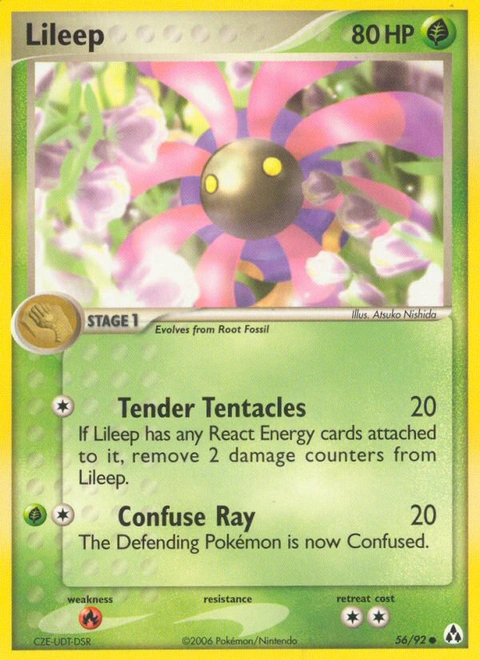 Lileep Pokémon card from Legend Maker, number 56 (Standard print)