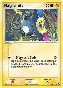 Magnemite Pokémon card, number 59
