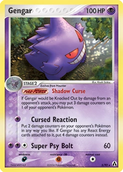Gengar Pokémon card, number 5