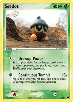Seedot Pokémon card, number 61