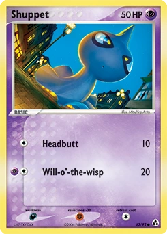 Shuppet Pokémon card, number 63