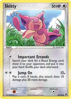 Skitty Pokémon card, number 64