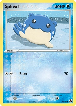 Spheal Pokémon card, number 65