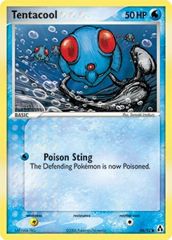 Tentacool Pokémon card, number 66